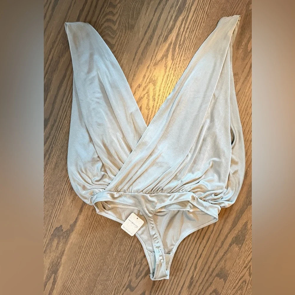 Free People night owl Draped Bodysuit